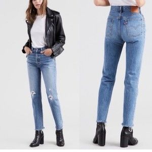 Levi's 501 Jeans Distressed Premium Denim Truth Unfolds Women's 26